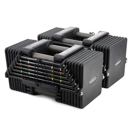 A pair of PowerBlock Commercial Pro 125 Dumbbells