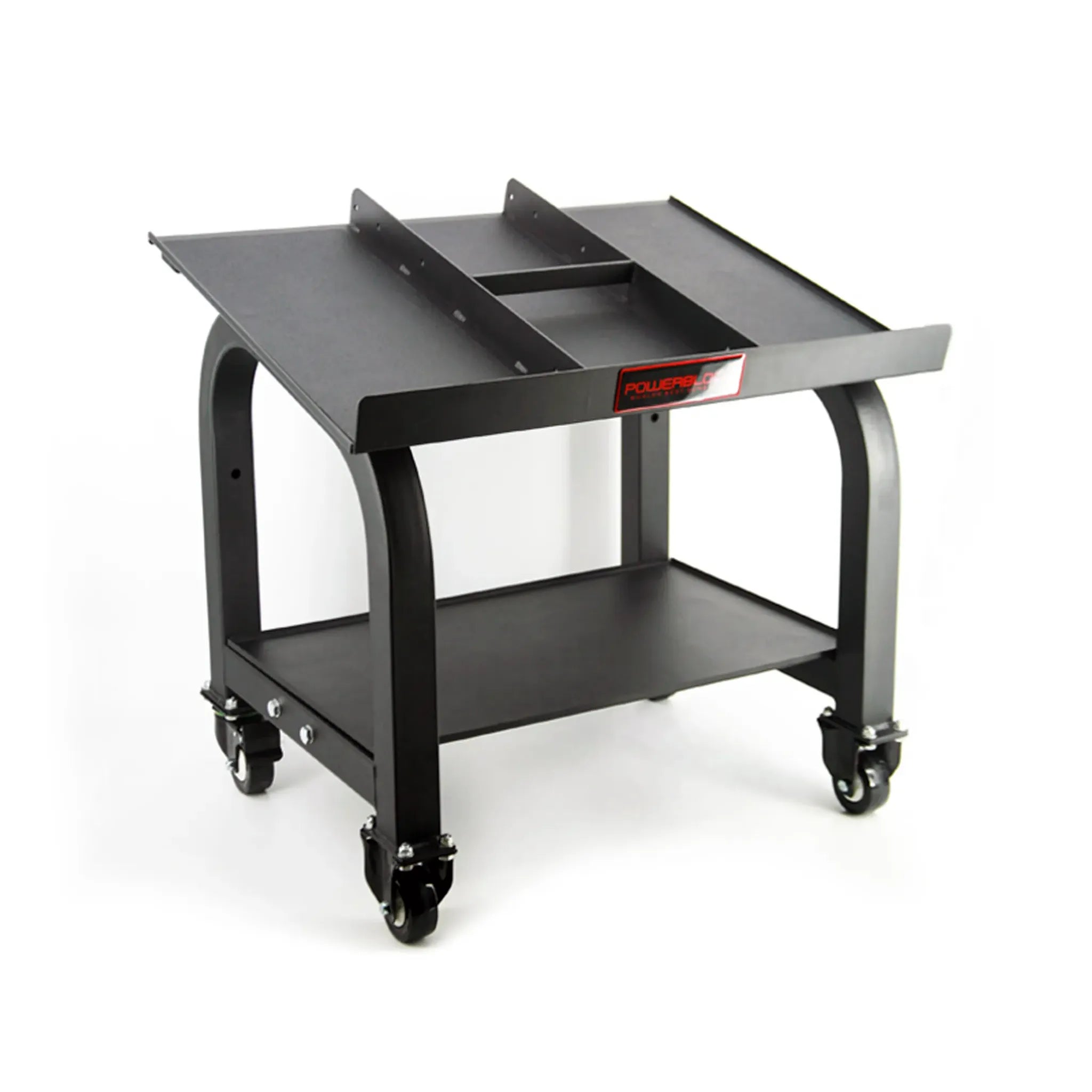 A PowerBlock Pro Max dumbbell stand