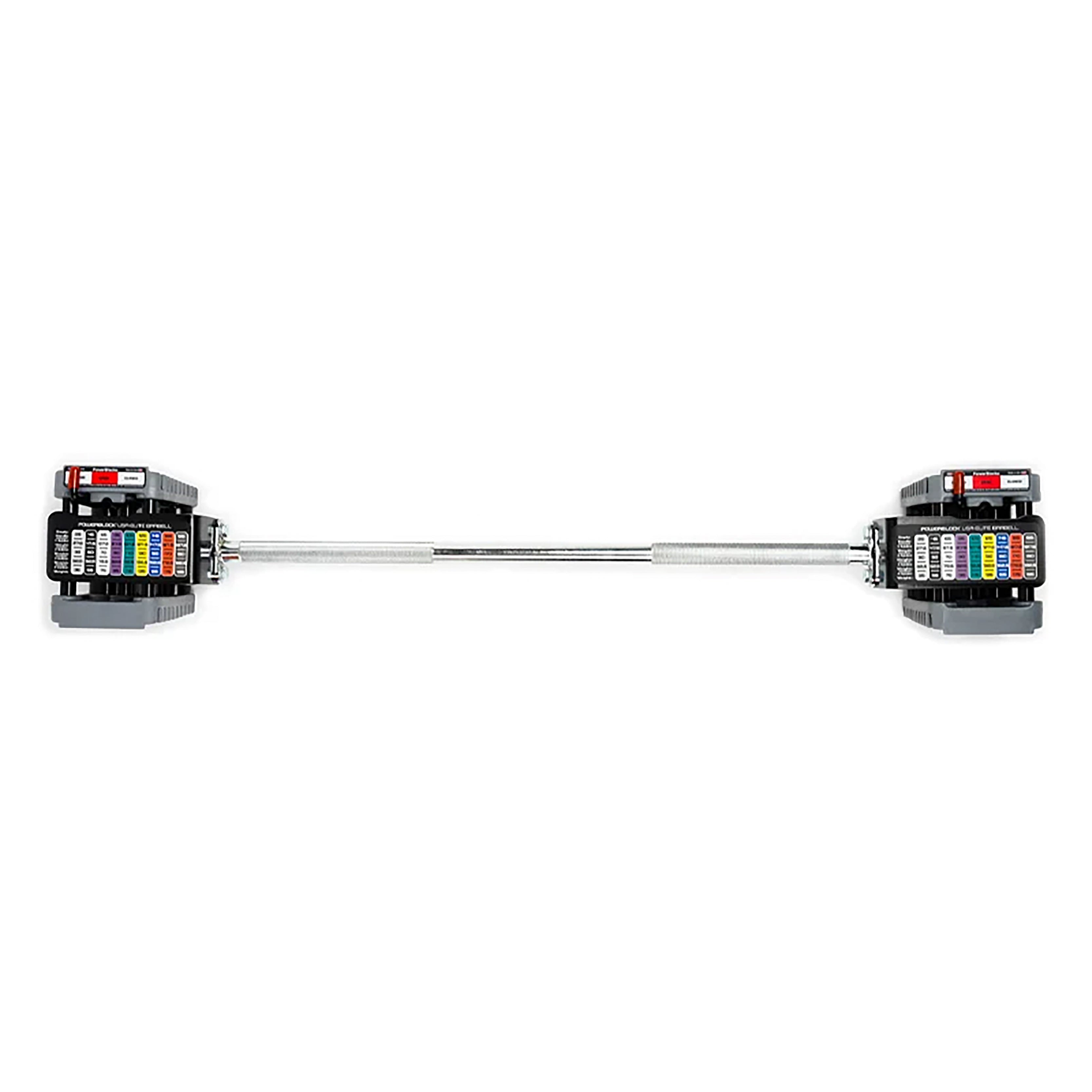 PowerBlock Residential Elite 90 lb. EXP Dumbbell Set Straight Bar - Residential Grade Free Weight Accessory Barbell