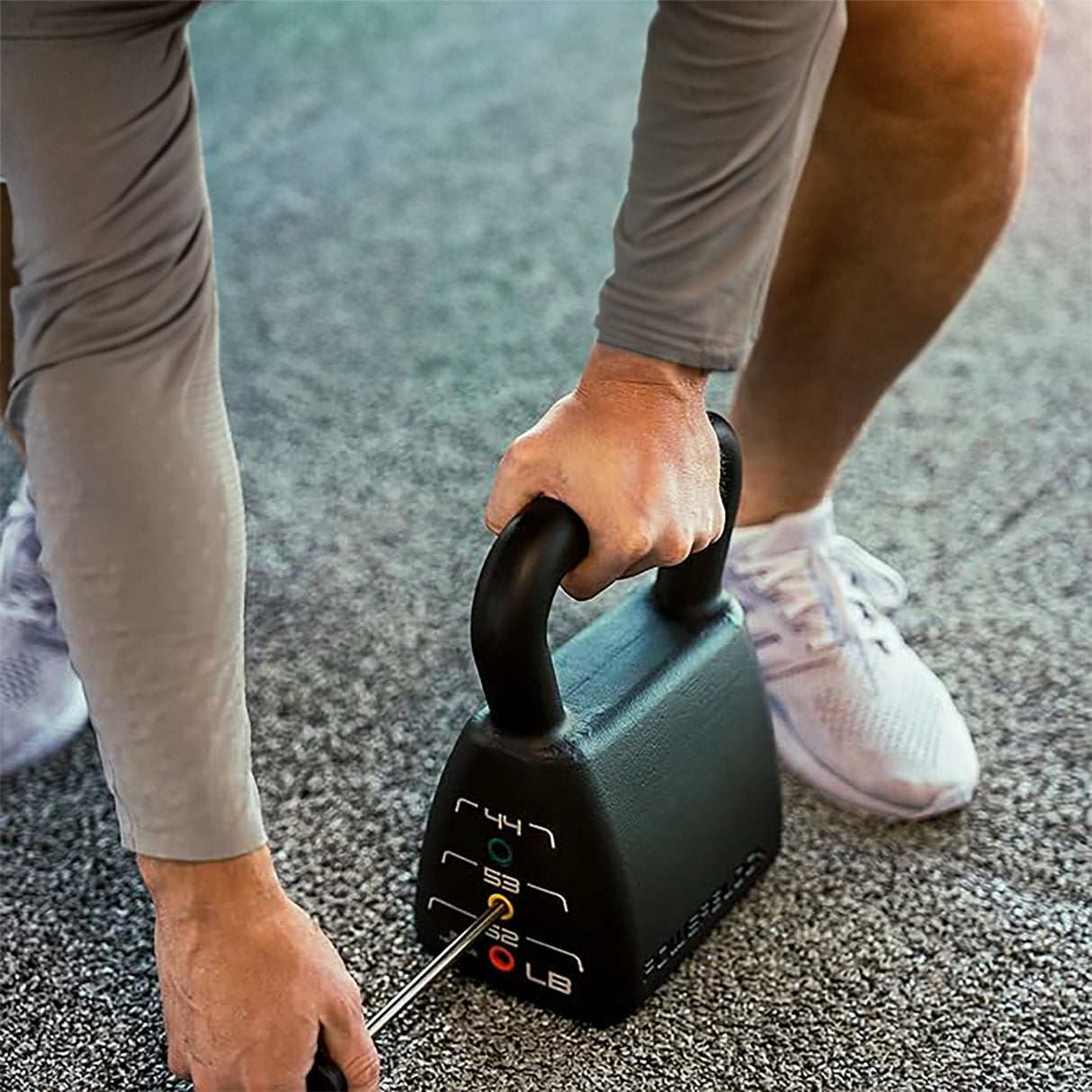 PowerBlock Commercial Heavy Adjustable Kettlebell - Commercial Four In One Kettlebell Weighing 35lb, 44lb, 53lb, and 62lb