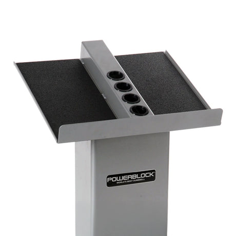 An empty PowerBlock Column Stand