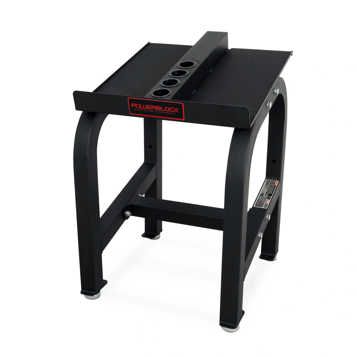 An empty PowerBlock Home Rack Stand