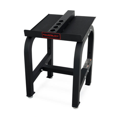 An empty PowerBlock Home Rack Stand