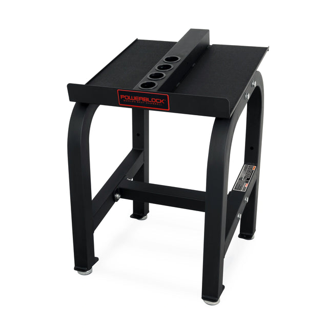 An empty PowerBlock Home Rack Stand