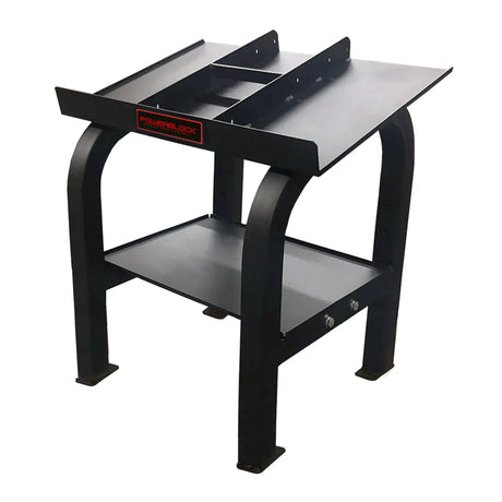 An empty PowerBlock Commercial Pro Rack Stand