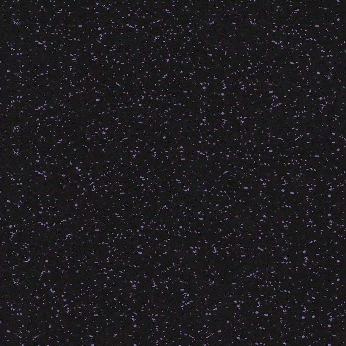The ECORE Athletic Rubber Floor Tiles - 8mm Interlocking feature a black background with countless tiny white and faint purple specks, resembling a dark, star-filled night sky.