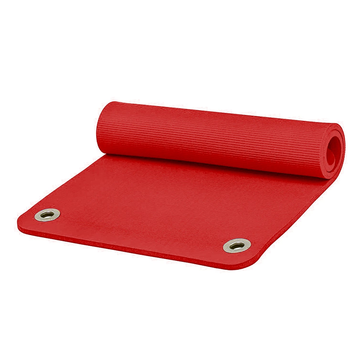Medium red exercise mat with eyelets by CanDo
