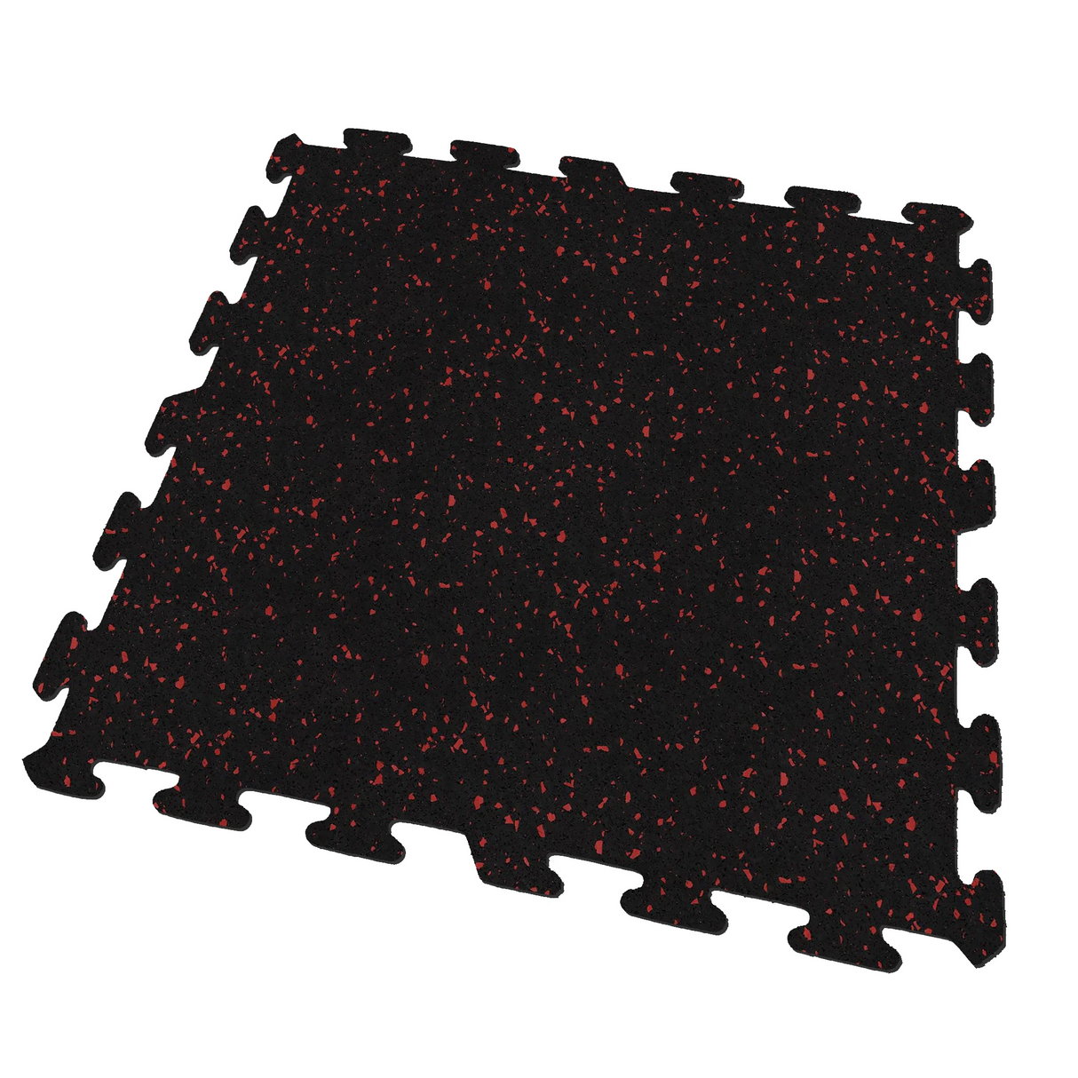A black and red ecore athletic interlocking rubber gym flooring tile for homes
