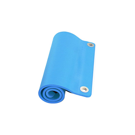 Short blue foam exercise mat by Perform Better