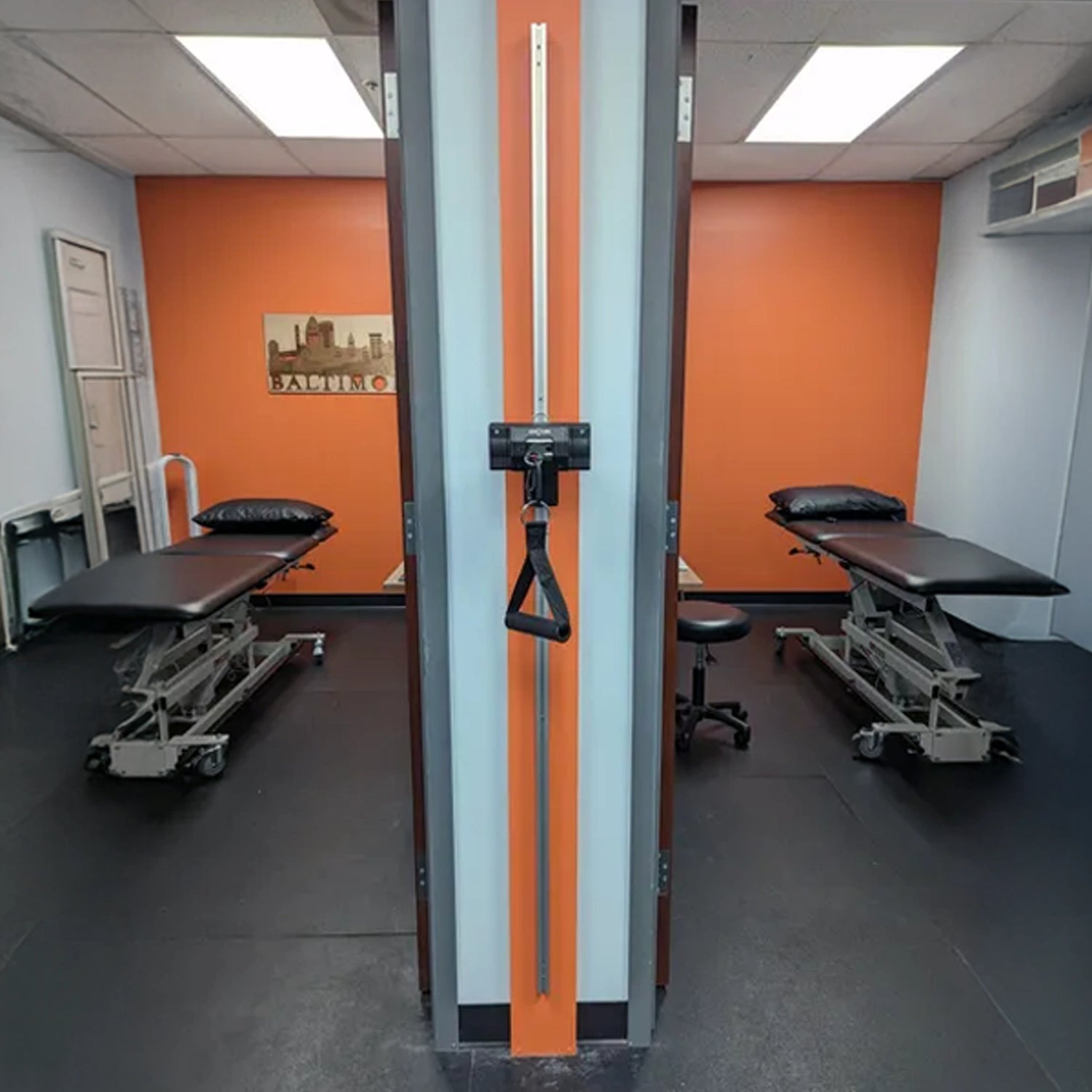 ANCORE portable adjustable cable column sliding rail track wall mount system