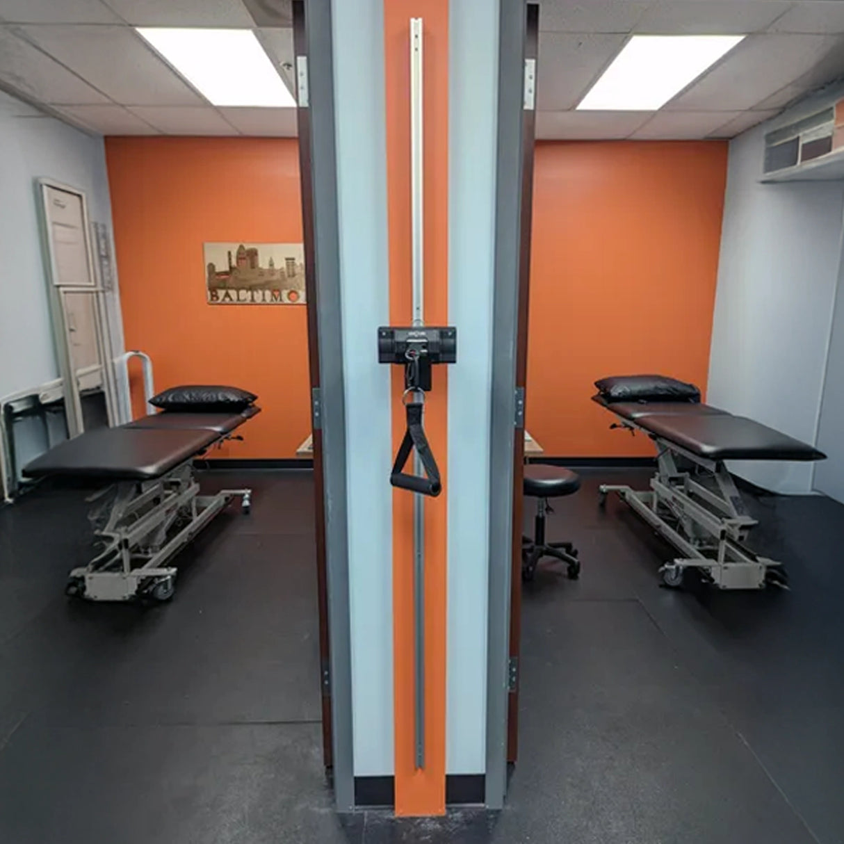 ANCORE portable adjustable cable column sliding rail track wall mount system