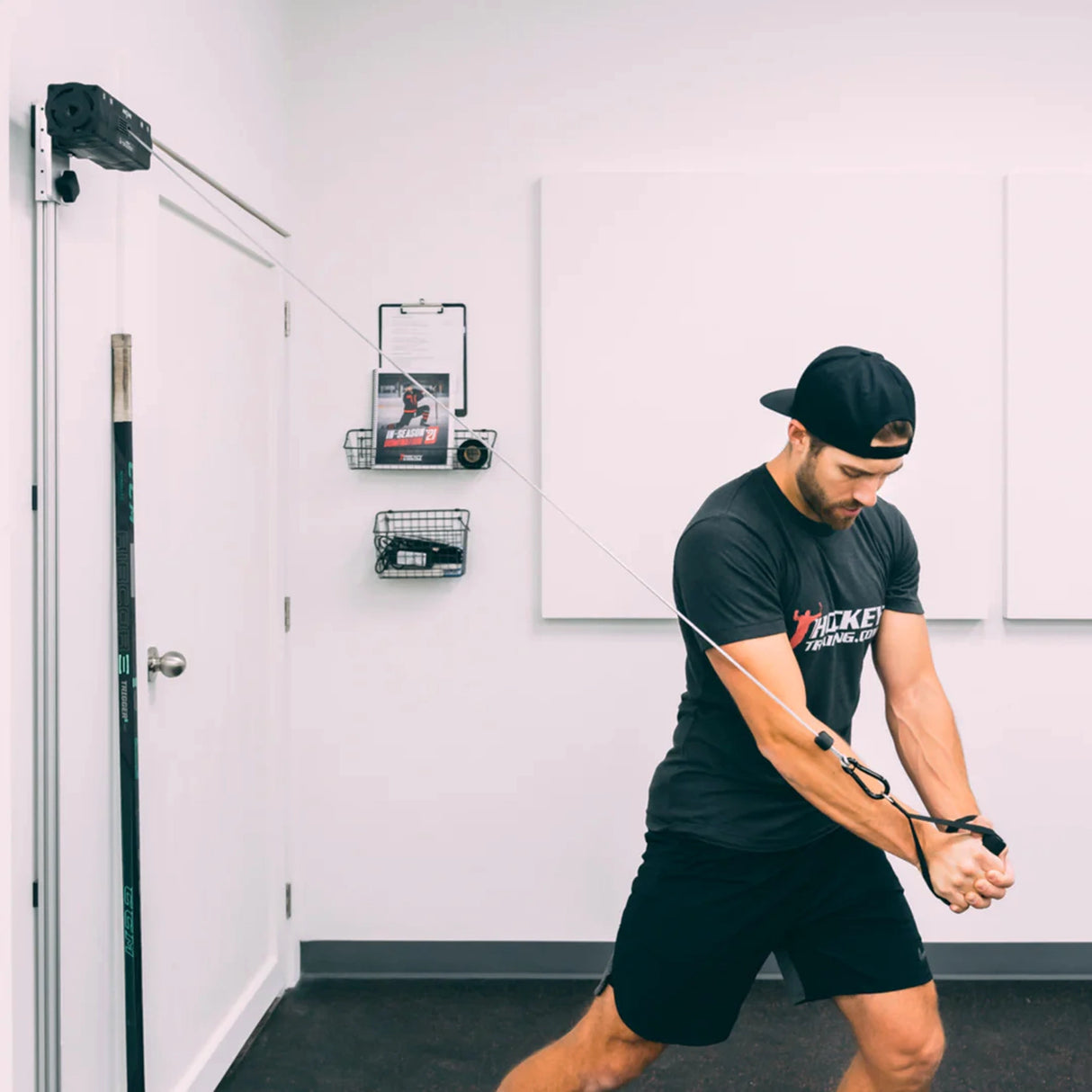 ANCORE portable adjustable cable column sliding rail track wall mount system