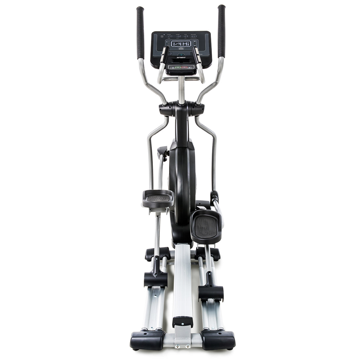 Spirit Fitness CE800 light commercial grade self-powered cordless elliptical with LCD screen and heart rate hand sensors