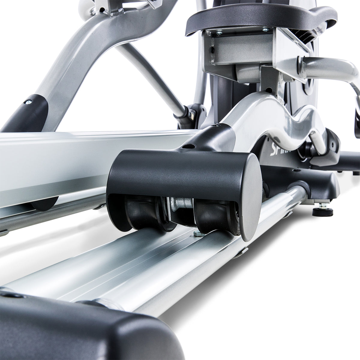 Spirit Fitness CE800 light commercial grade self-powered cordless elliptical with LCD screen and heart rate hand sensors