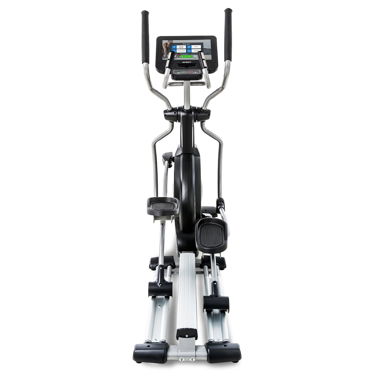 Spirit Fitness CE800ENT light commercial grade elliptical with interactive touchscreen and heart rate hand sensors