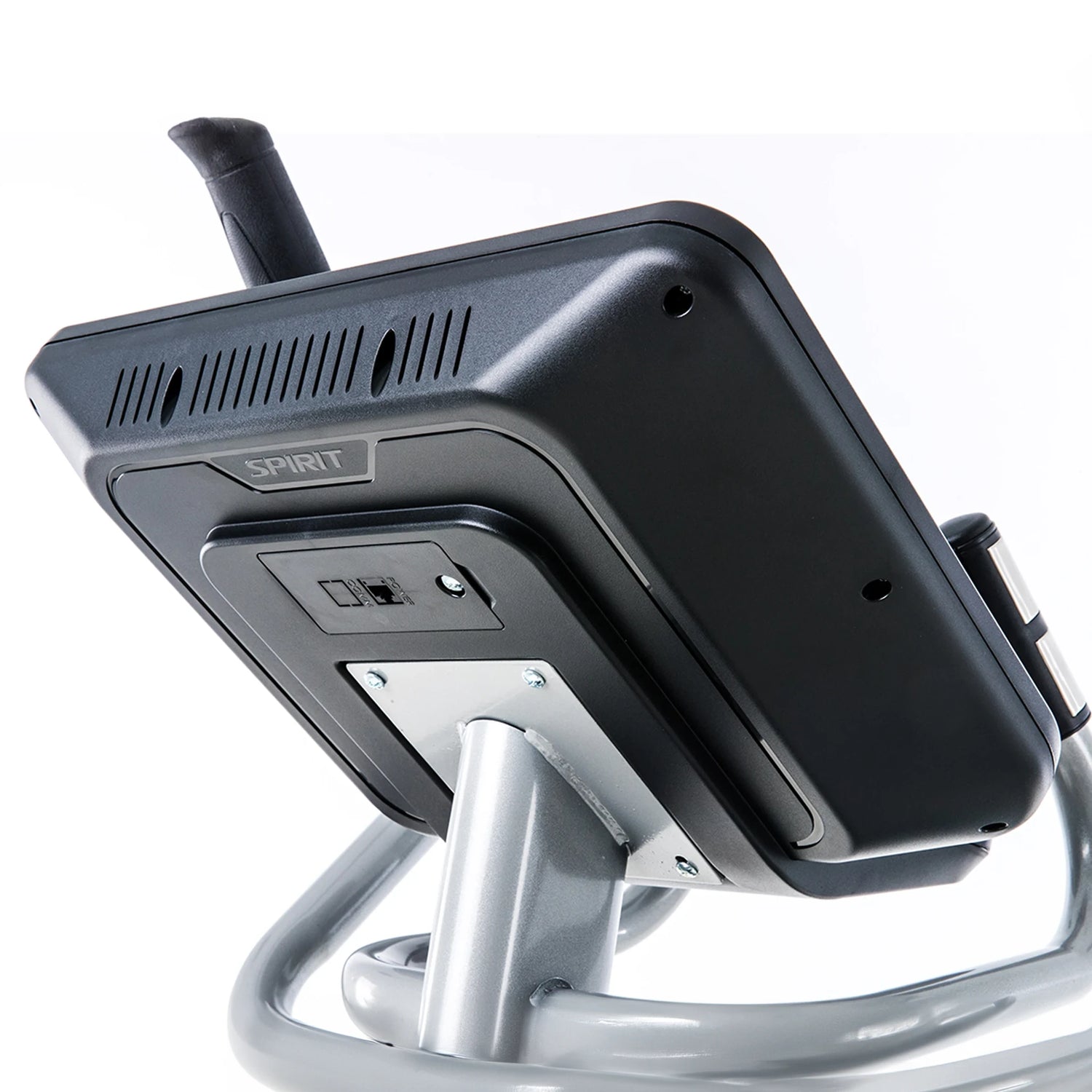 Spirit Fitness CE800ENT light commercial grade elliptical with interactive touchscreen and heart rate hand sensors