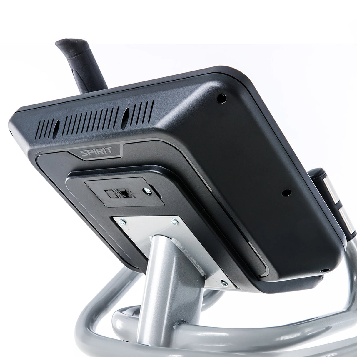 Spirit Fitness CE800ENT light commercial grade elliptical with interactive touchscreen and heart rate hand sensors