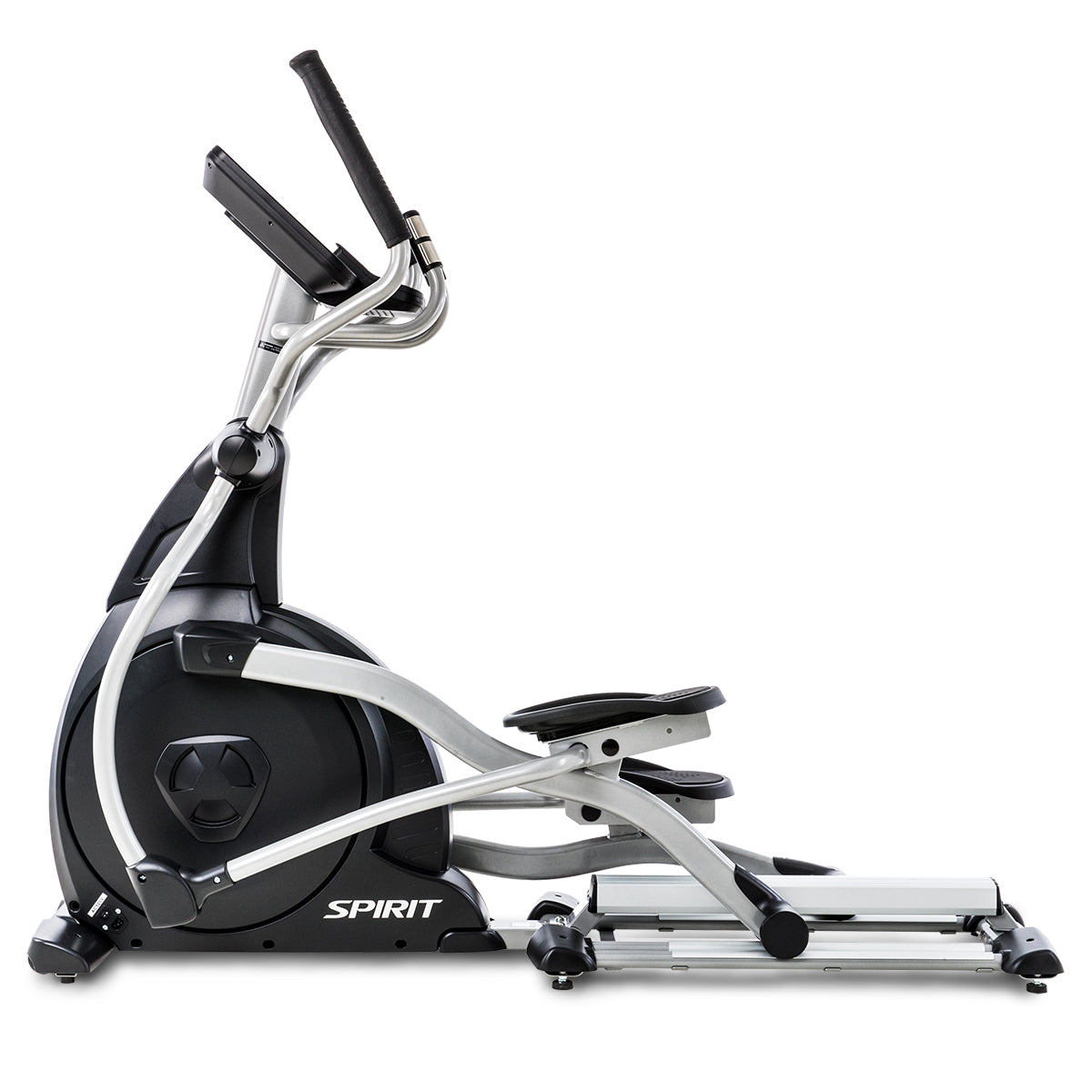 Spirit Fitness CE800ENT light commercial grade elliptical with interactive touchscreen and heart rate hand sensors