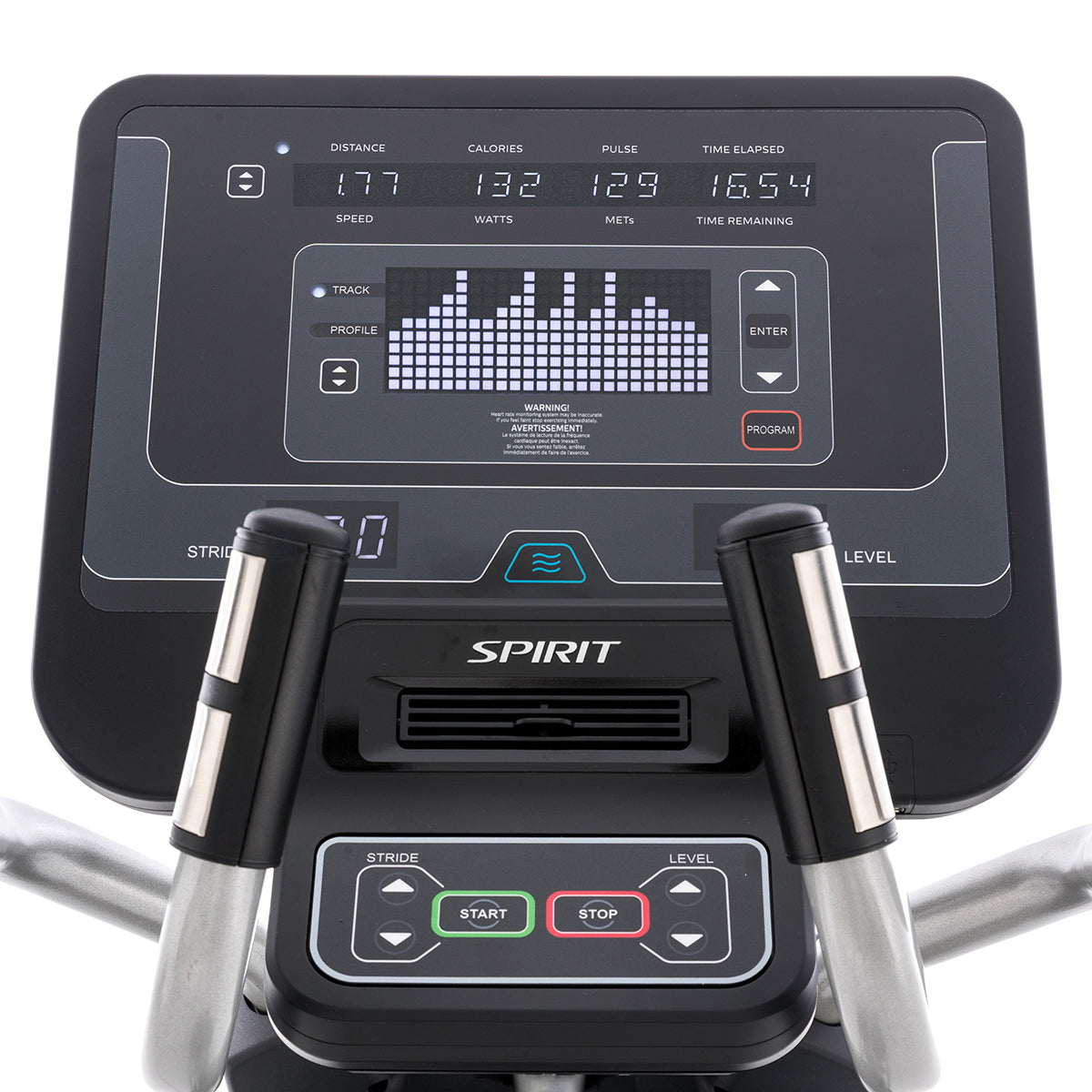 Spirit Fitness CE850 light commercial grade elliptical with LCD screen and Bluetooth