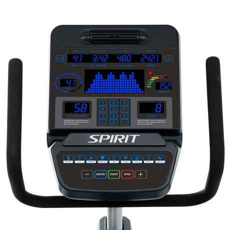 Spirit Fitness CE900 full commercial industrial grade elliptical with LCD screen and heart rate sensors