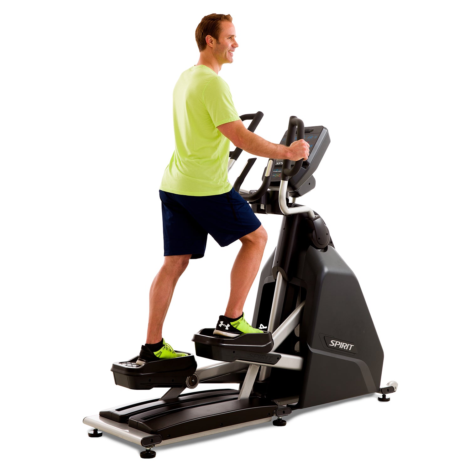 Spirit Fitness CE900 full commercial industrial grade elliptical with LCD screen and heart rate sensors