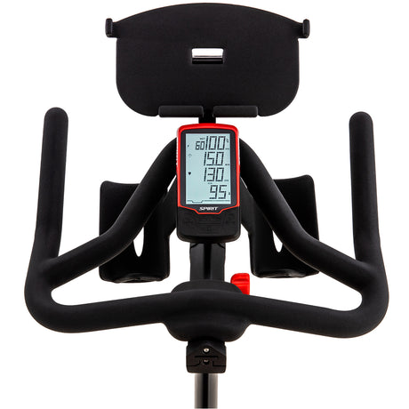 Spirit Fitness CIC850 commercial grade indoor spin cycle bike with LCD display and water bottle holder