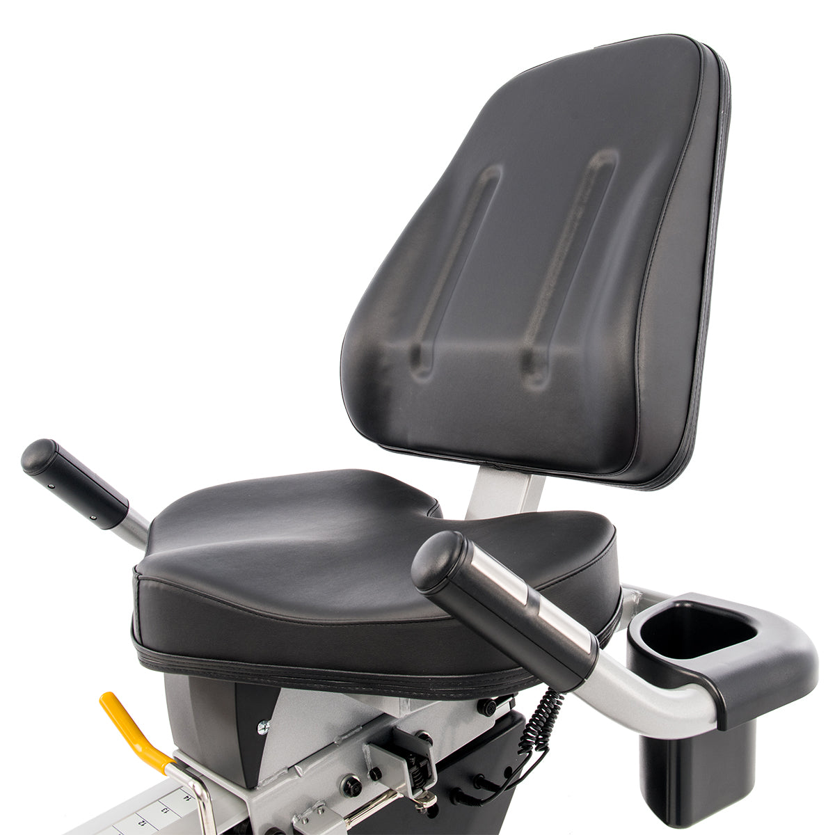 Cordless Spirit Fitness CR800 light commercial recumbent bike with LED display