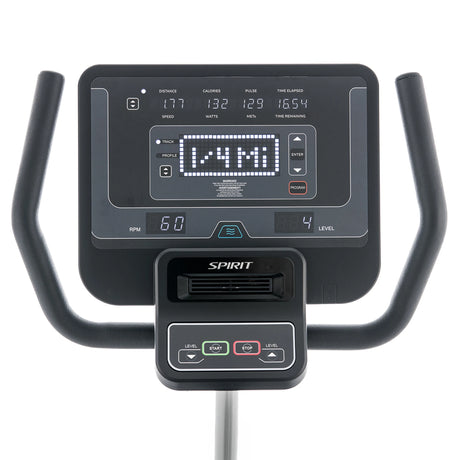 Cordless Spirit Fitness CR800 light commercial recumbent bike with LED display