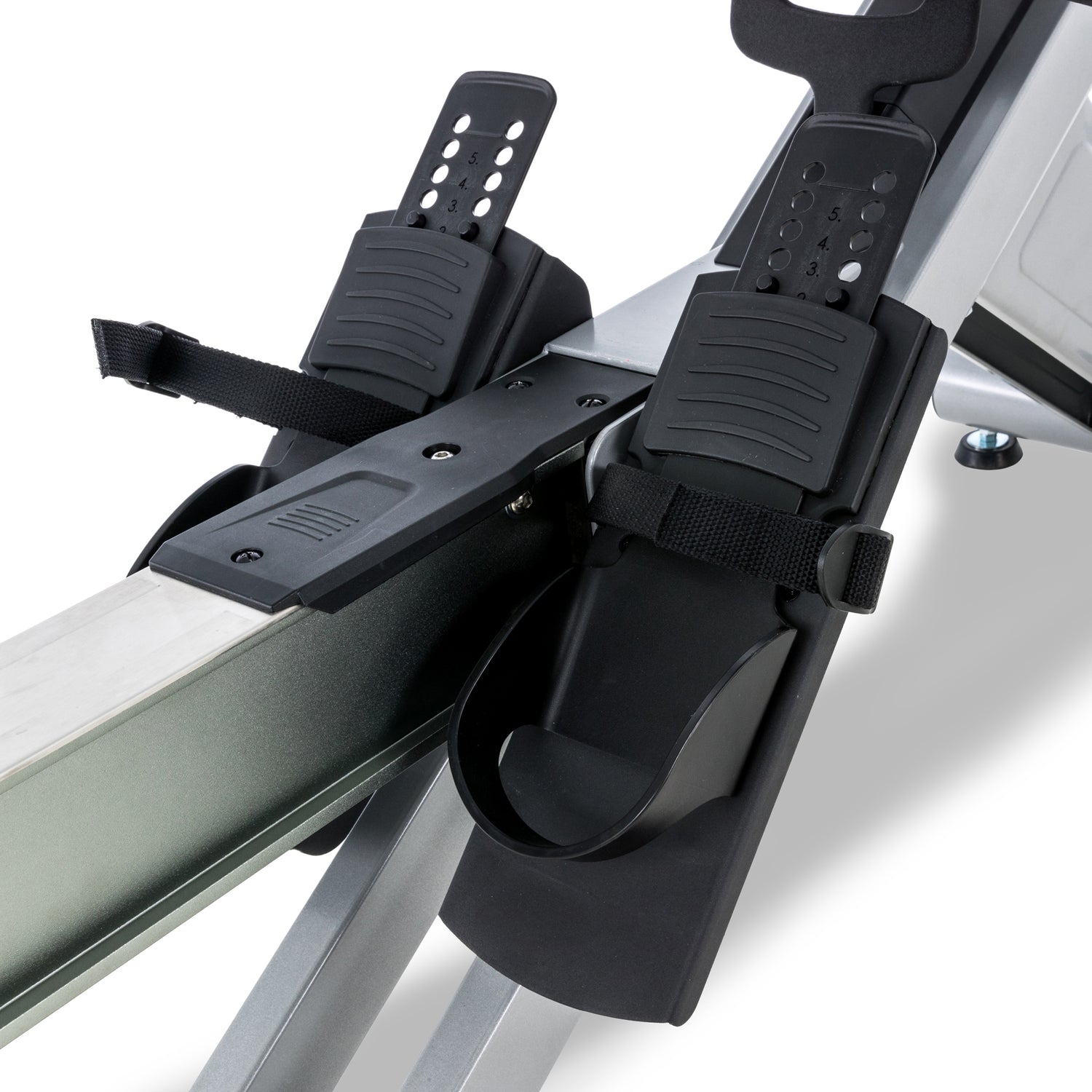 Spirit Fitness CRW800 light commercial rower with LCD display and adjustable resistance buttons on oar handle