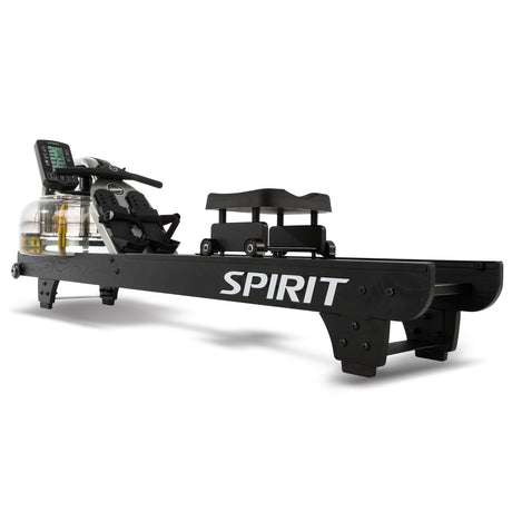 Spirit Fitness CRW900 commercial grade water rower with dual aluminum rails and adjustable height seat