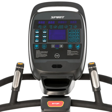 Spirit Fitness CSC900 commercial grade stair climber with heart rate pulse sensors and extra large stairs