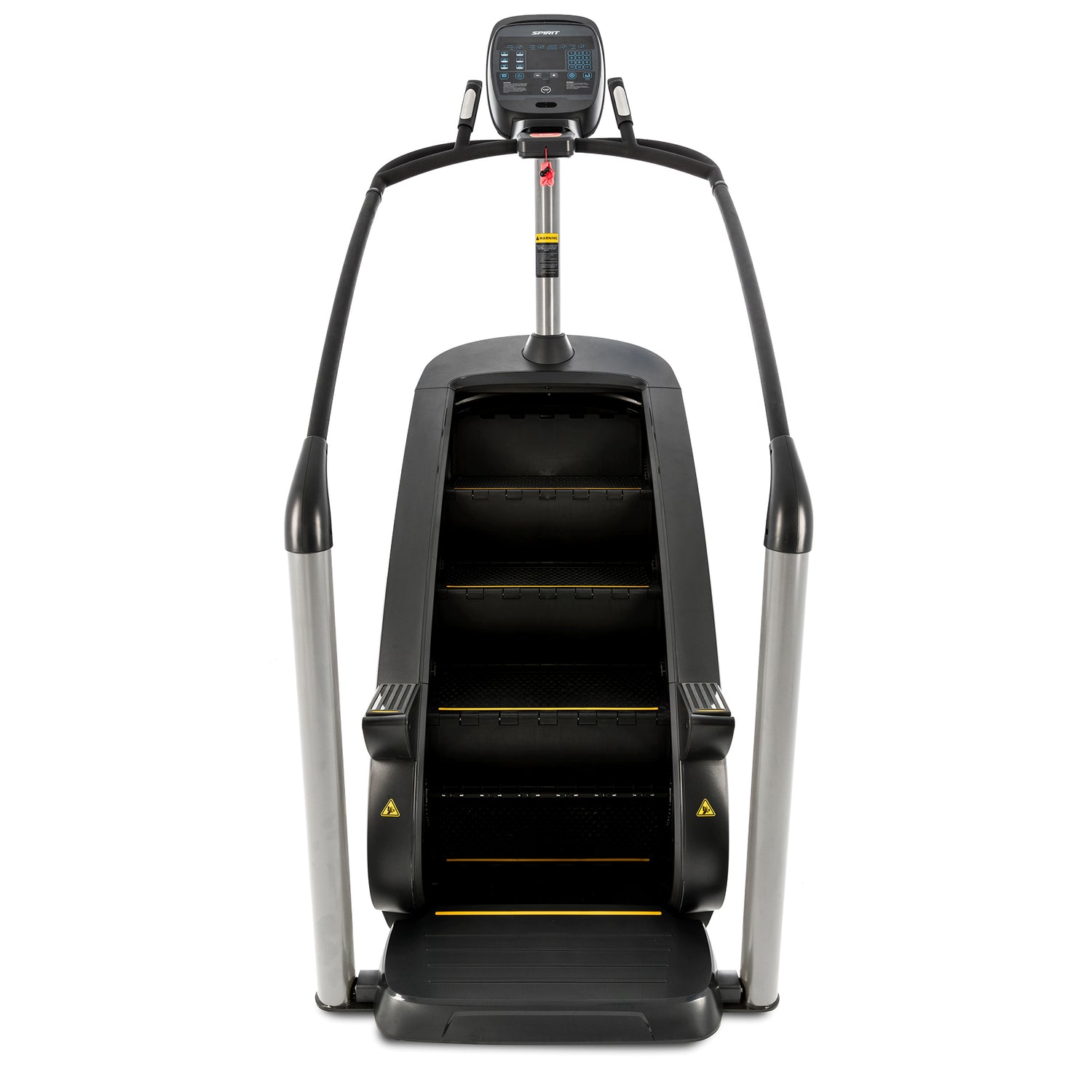 Spirit Fitness CSC900 commercial grade stair climber with heart rate pulse sensors and extra large stairs