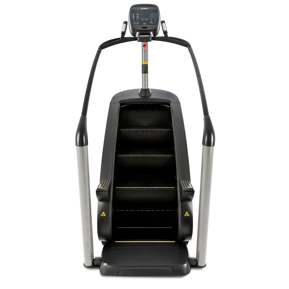Spirit Fitness CSC900 commercial grade stair climber with heart rate pulse sensors and extra large stairs