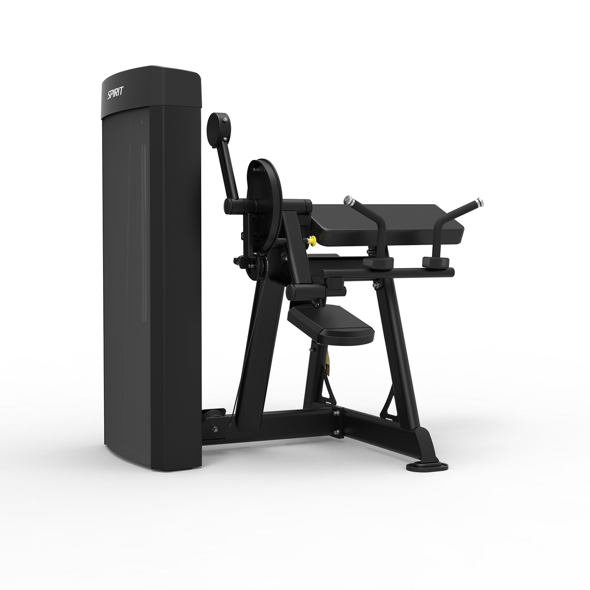 Spirit Fitness CSD-BCTE - Dual Function Biceps Curl Triceps Extension machine with Integrated Rep Counter and Timer, 180 lb. Weight Stack, 5 lb. Weight Stack Increments, 12-Guage Steel Construction, and 45 Degree Supinated and Neutral Grips