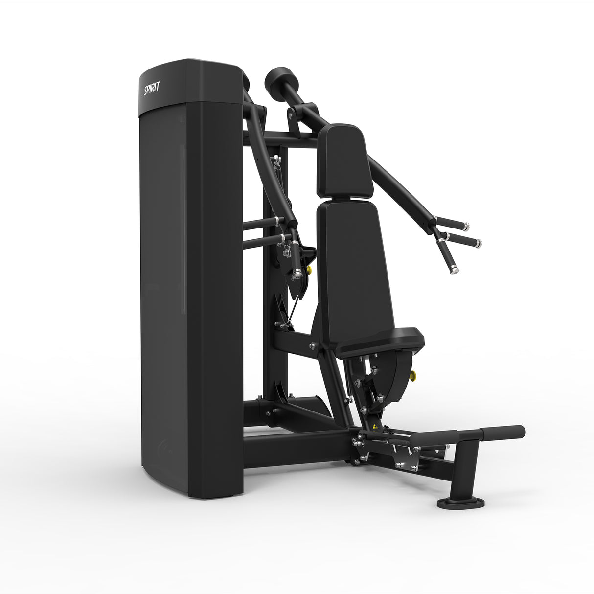 Spirit Fitness CSD-CPSP - Dual Function Chest Press Shoulder Press machine with Integrated Rep Counter and Timer, 200 lb. Weight Stack, 5 lb. Weight Stack Increments, 12-Guage Steel Construction, and Three Hand Grip Positions