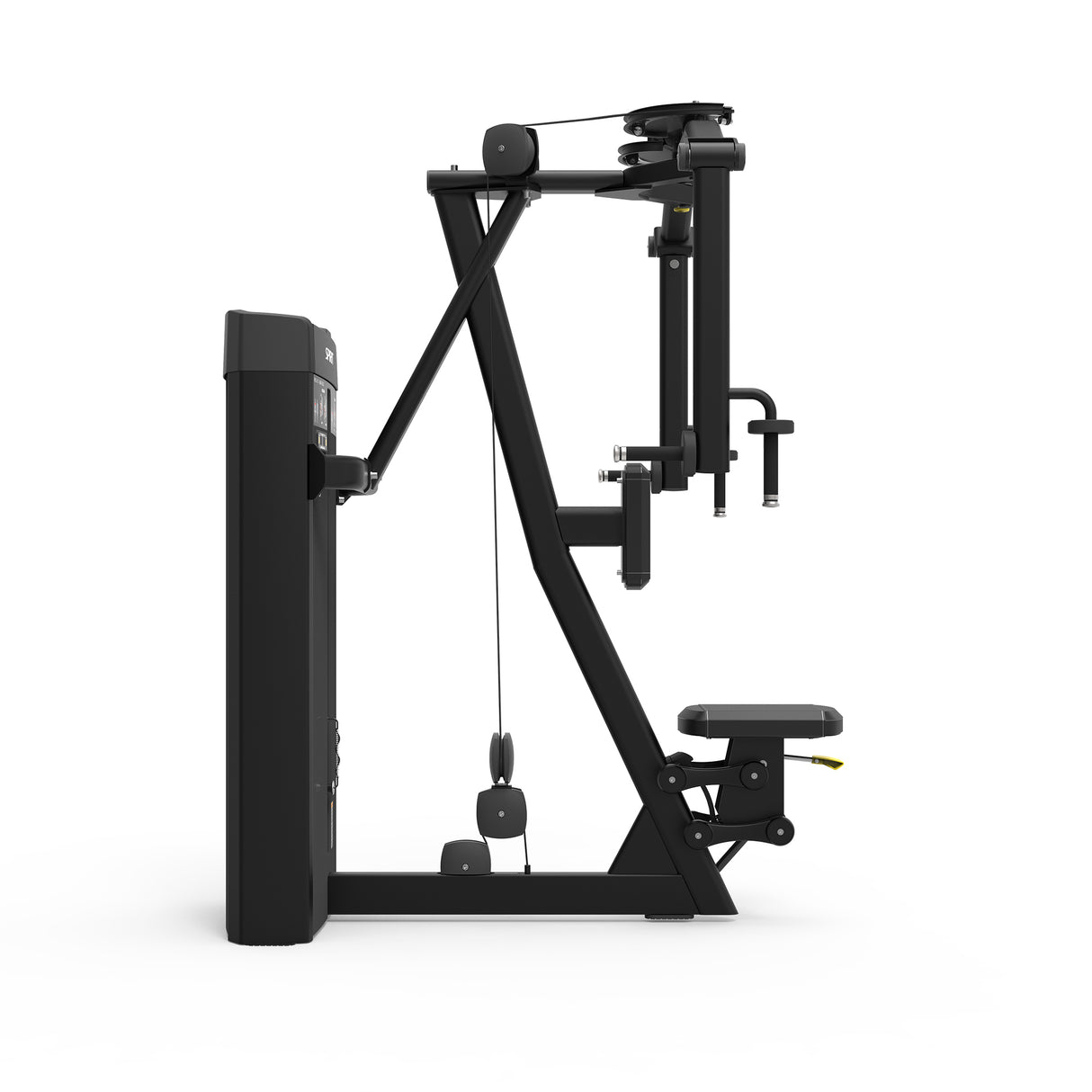 Spirit Fitness CSD-PFRD - Dual Function Pec Fly Rear Delt machine with Integrated Rep Counter and Timer, 200 lb. Weight Stack, 5 lb. Weight Stack Increments, 12-Guage Steel Construction, and Adjustable Seat Height