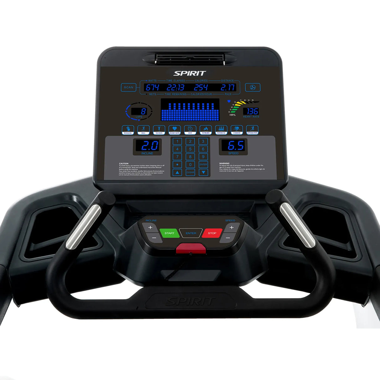 Spirit Fitness CT900 commercial grade treadmill with LCD display