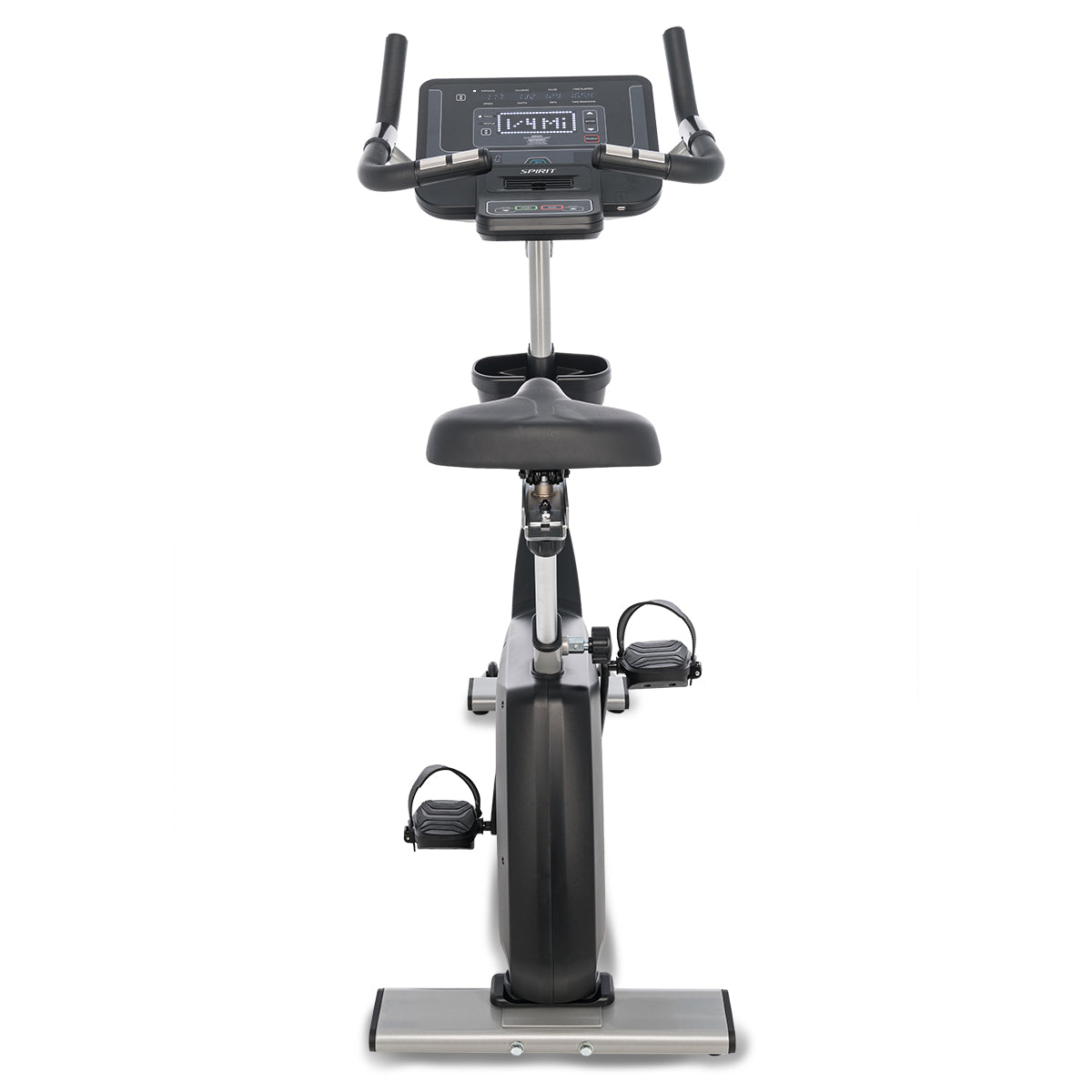 Spirit Fitness CU800 light commercial upright bike with LED display screen