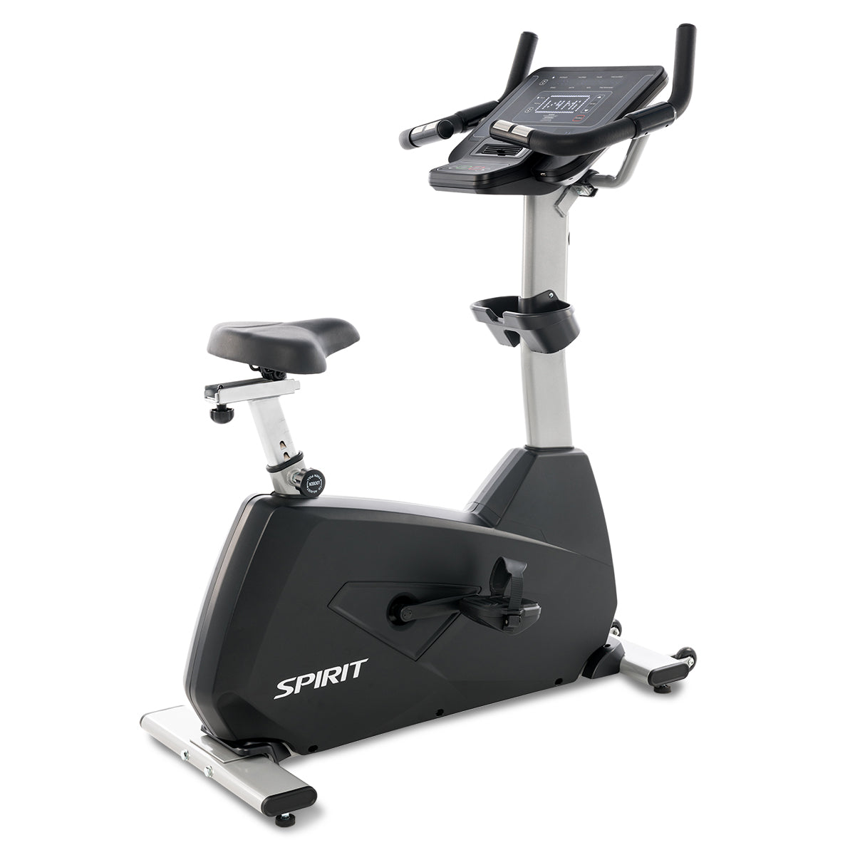 Spirit Fitness CU800 light commercial upright bike with LED display screen