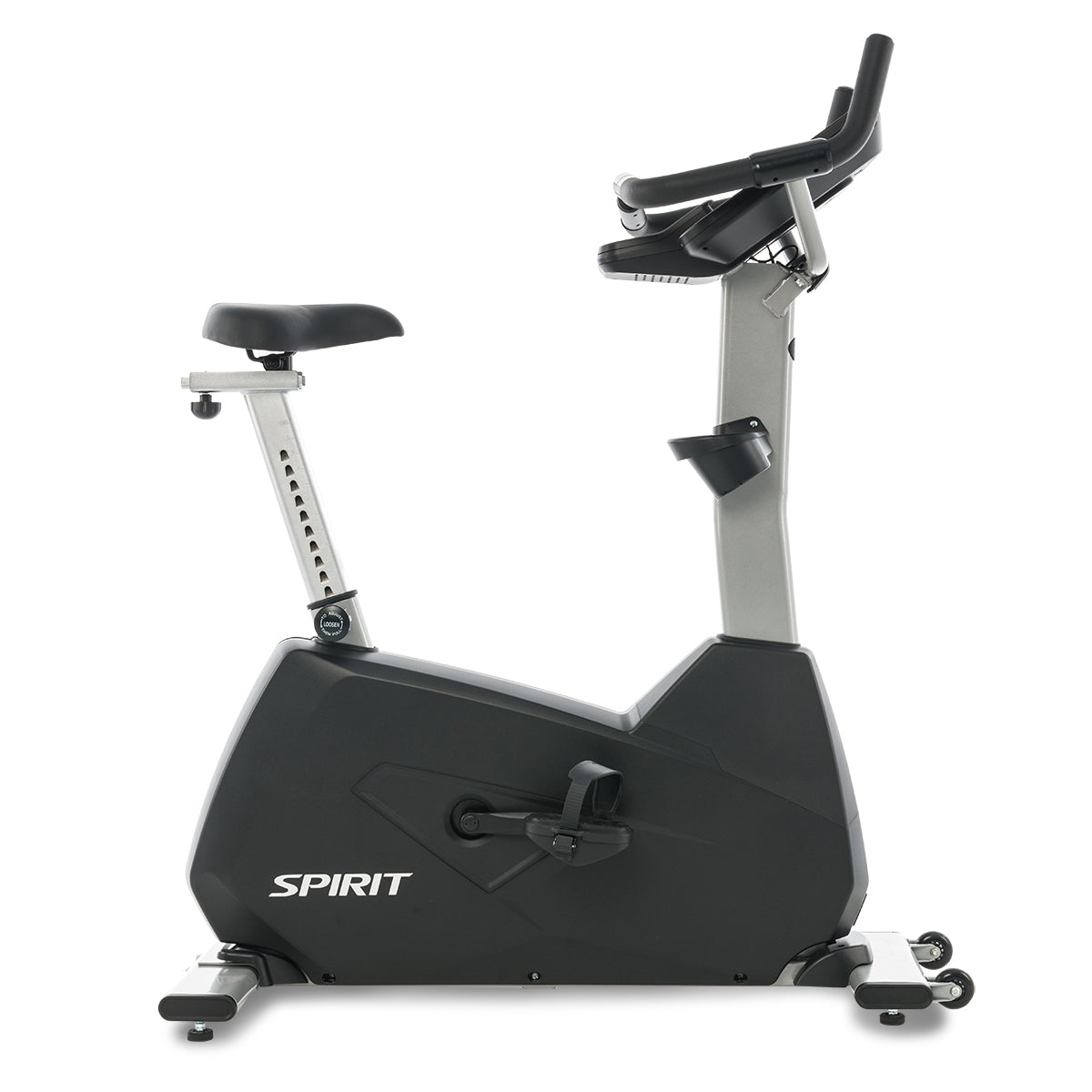 Spirit Fitness CU800 light commercial upright bike with LED display screen