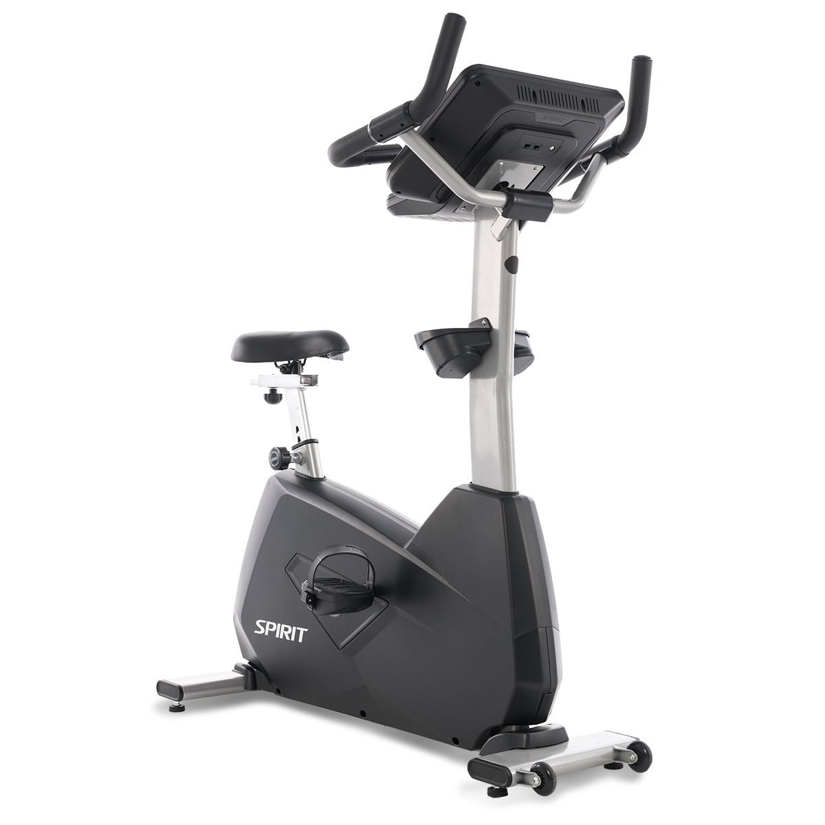Spirit Fitness CU800 light commercial upright bike with LED display screen