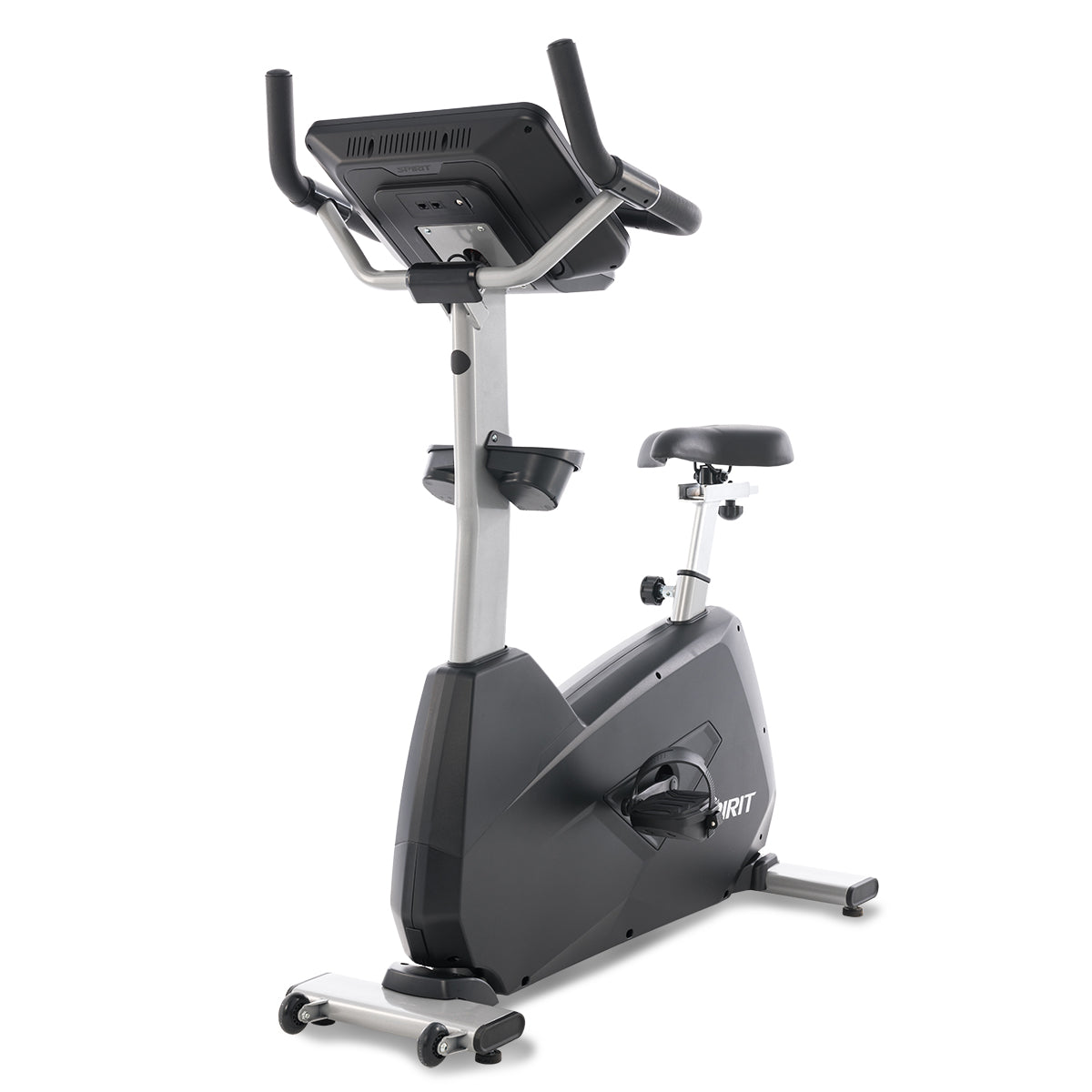 Spirit Fitness CU800 light commercial upright bike with LED display screen