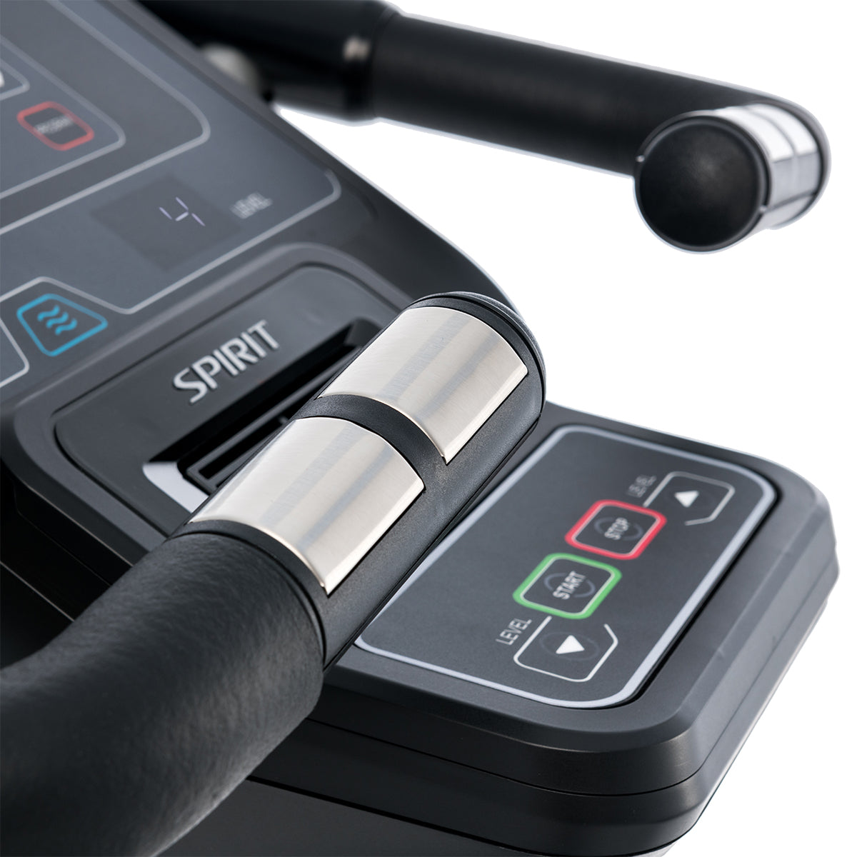 Spirit Fitness CU800 light commercial upright bike with LED display screen