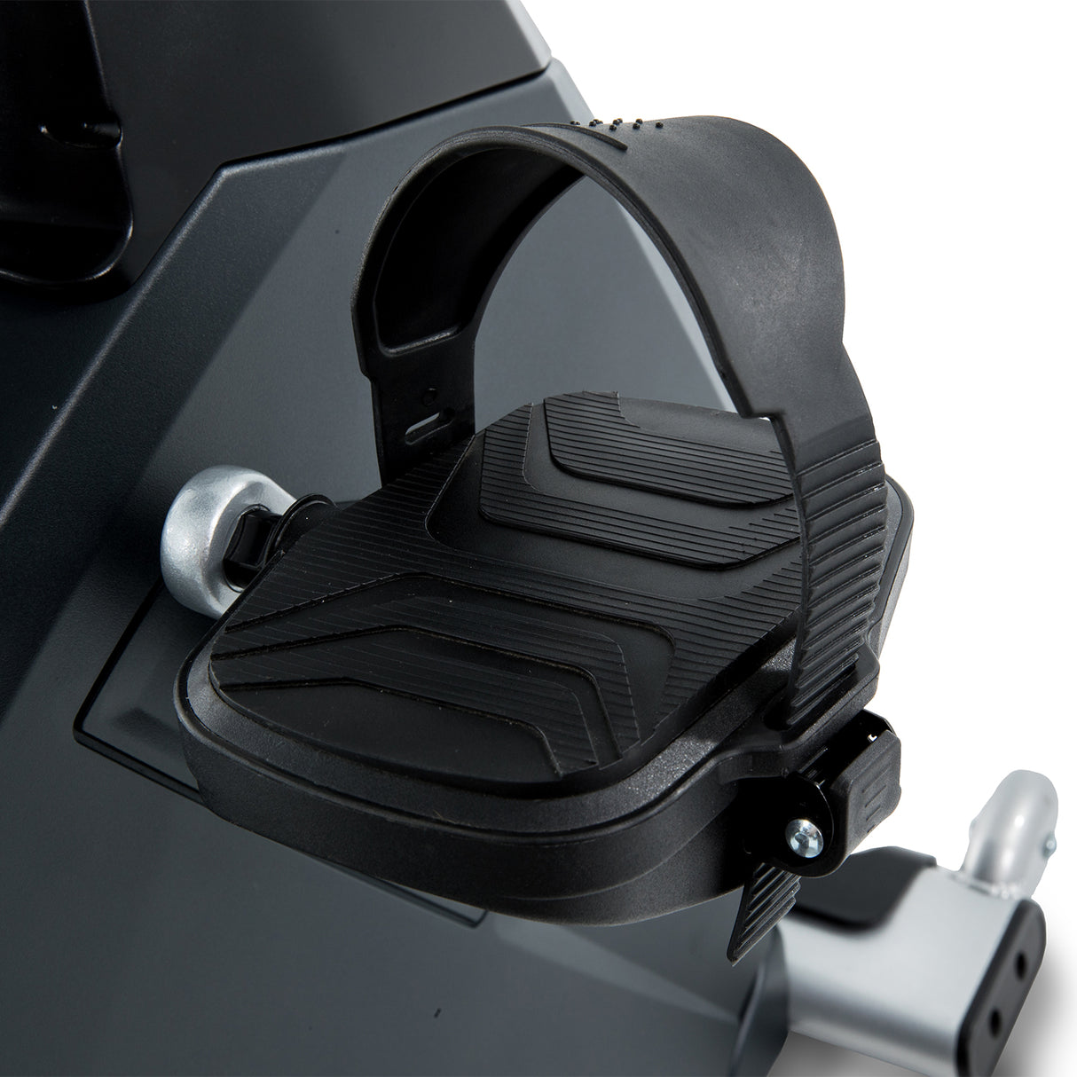 Spirit Fitness CR900 commercial grade recumbent bike with LED display and heart rate hand sensors