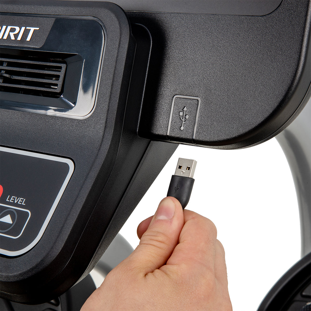 Spirit Fitness CRS800S light commercial recumbent seated stepper with adjustable seat and handles and armrests