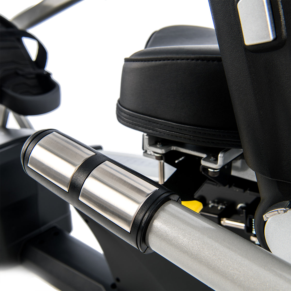 Spirit Fitness CRS800S light commercial recumbent seated stepper with adjustable seat and handles and armrests