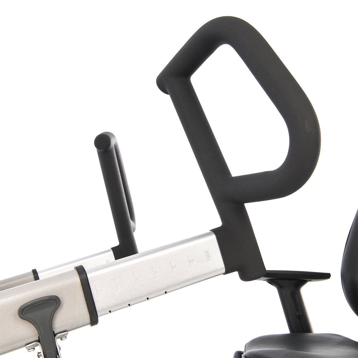 Spirit Fitness CRS800S light commercial recumbent seated stepper with adjustable seat and handles and armrests