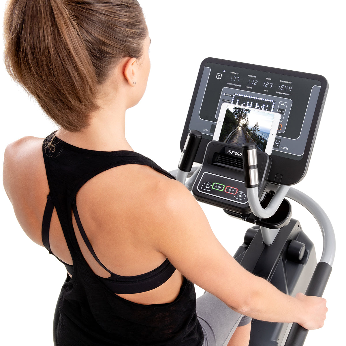 Spirit Fitness CS800 light commercial grade cardio stepper machine with Bluetooth and built in fan