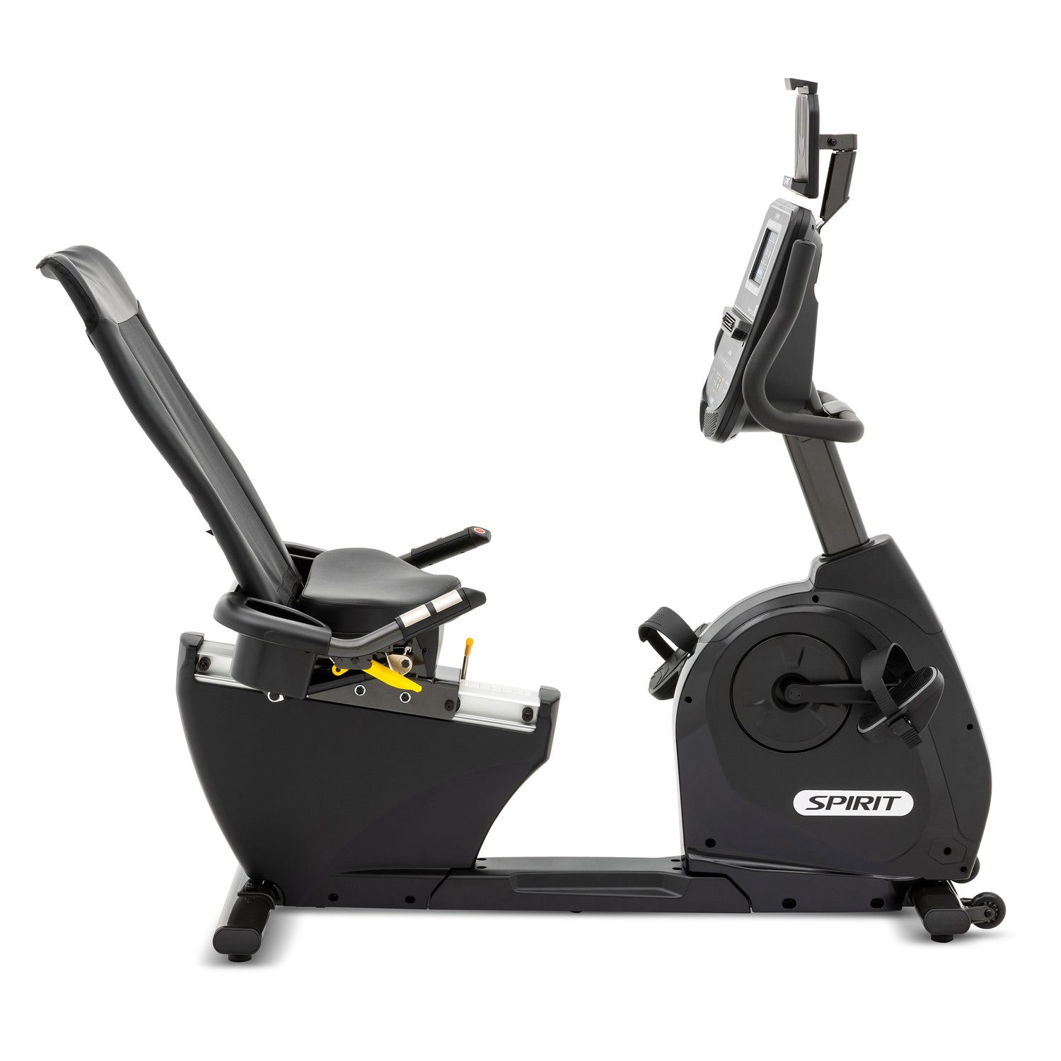 Spirit Fitness XBR95 residential grade recumbent bike with LCD display and adjustable seat