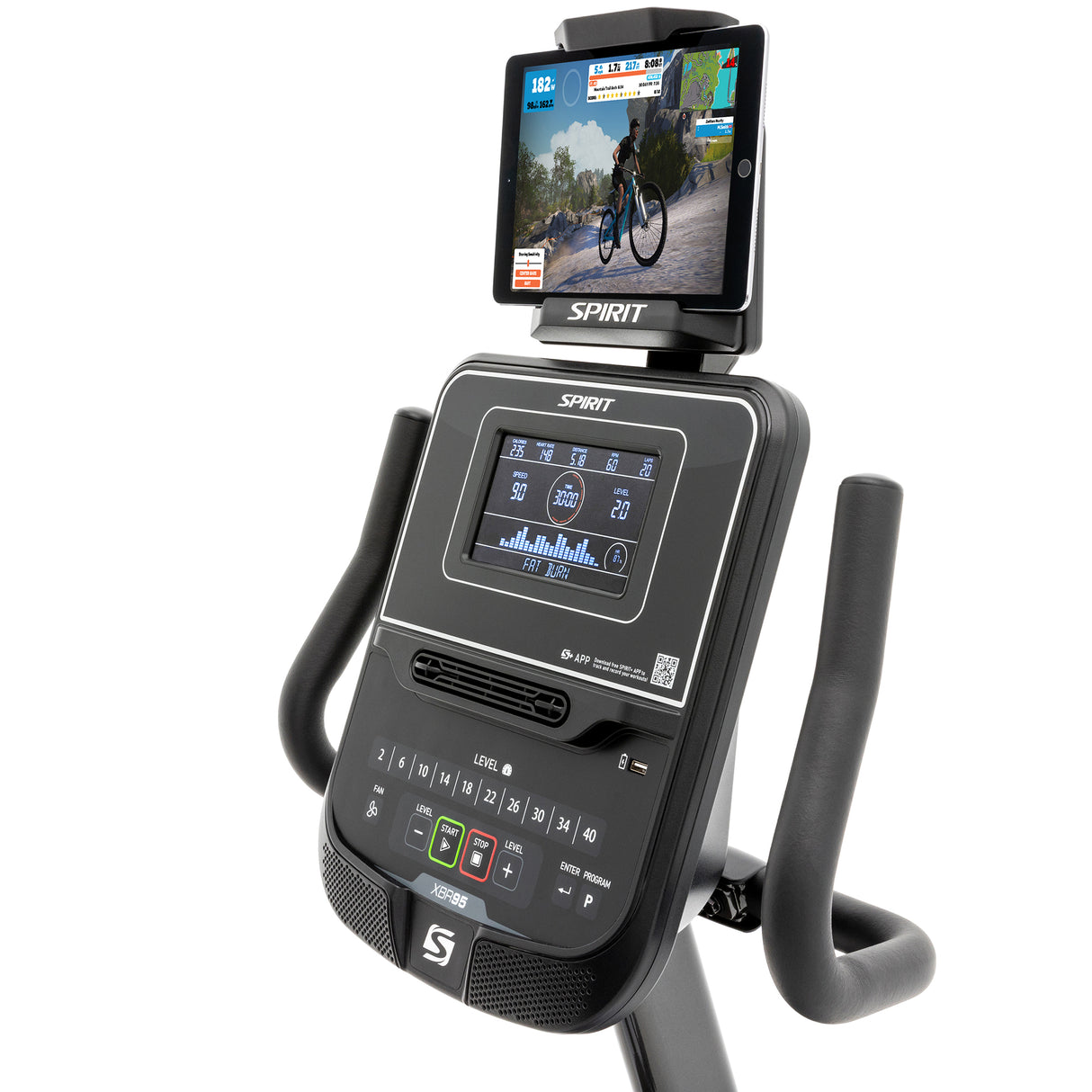 Spirit Fitness XBR95 residential grade recumbent bike with LCD display and adjustable seat